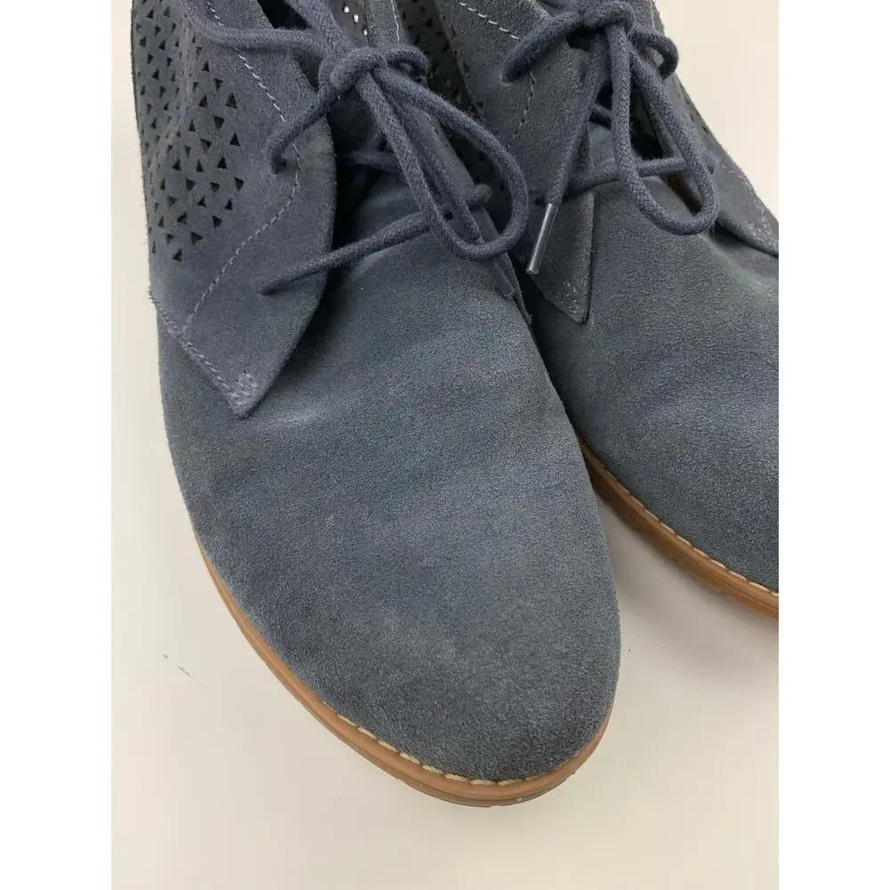 Eurosoft by Sofft Emmeline Ankle Boots Chukka Blue Suede Perforated Women's 10